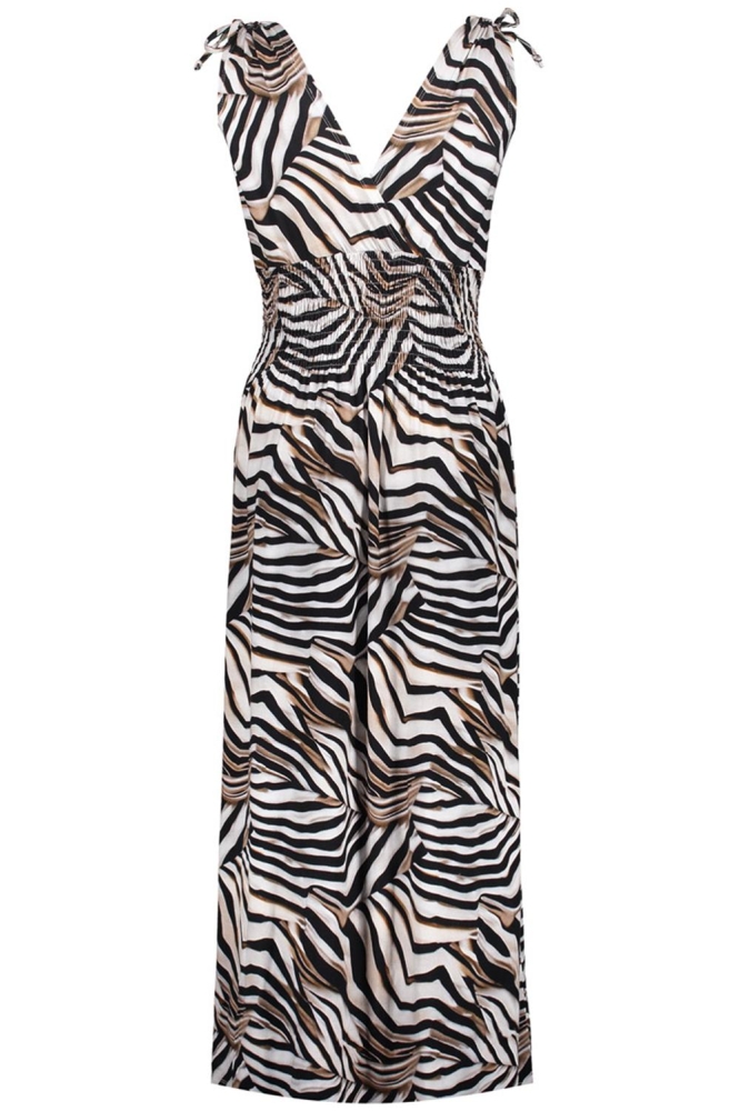 MILA JURK MET OVERSLAG EN PRINT 57367 60 000010 OFF-WHITE/BLACK